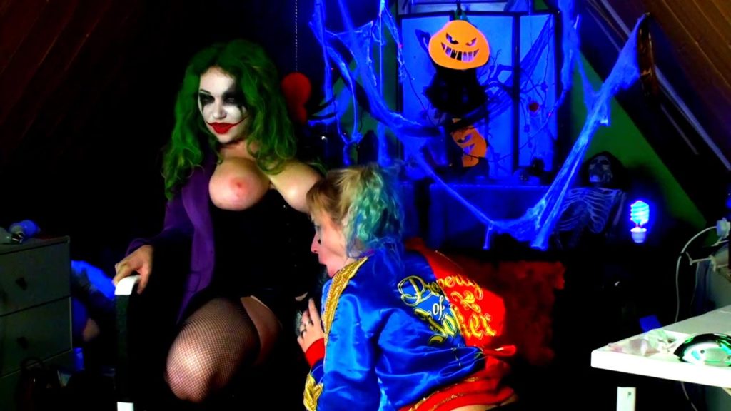 Halloween With Joker and Harley